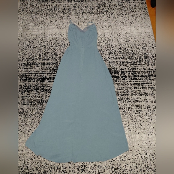 Leith Beautiful Light Blue Lace Trim Maxi Dress - Size XS - EUC - Picture 15 of 15